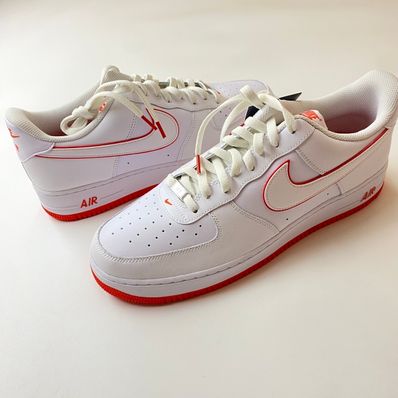 Nike Air Force 1 Low "White and Picante Red"