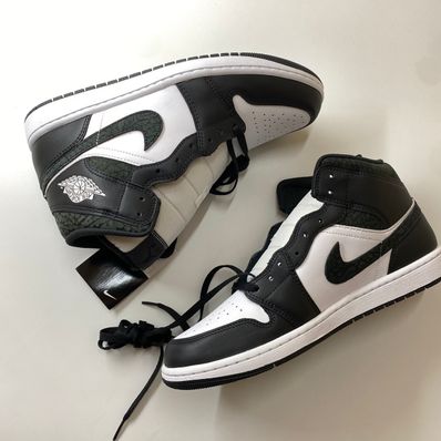 Nike Air Jordan 1 Mid "Panda Elephant/Safari"