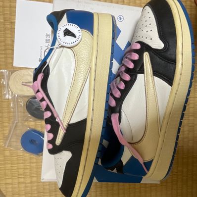 Travis Scott × fragment design × Nike Air Jordan 1 Low OG SP "Military Blue"