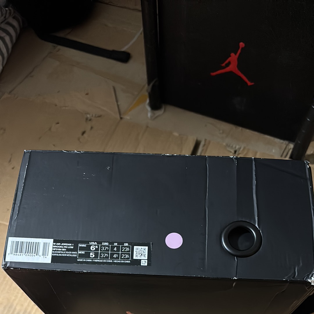 Nike Women's Air Jordan 1 Brooklyn Low "Black/White/Metallic Black"