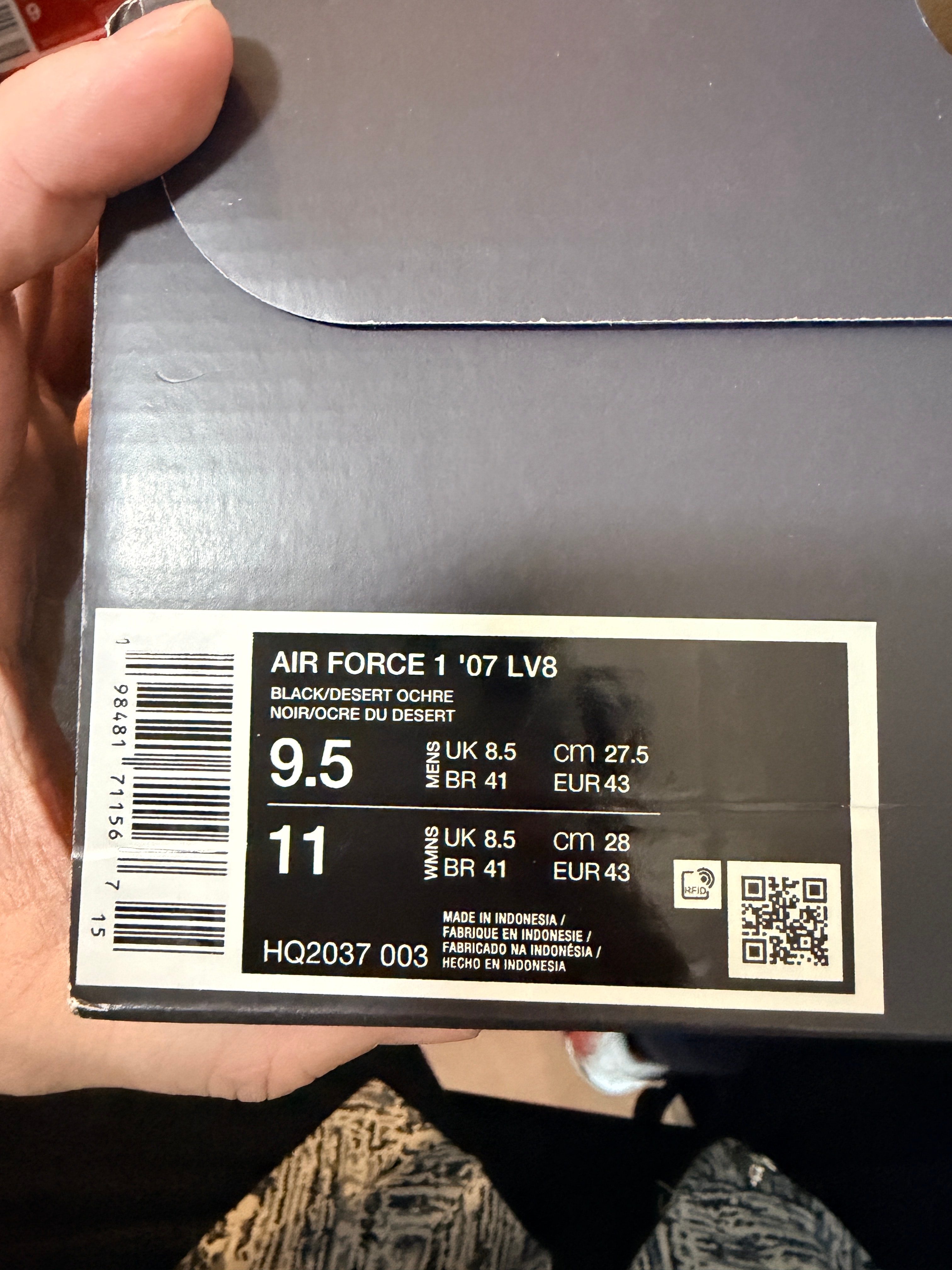 Nike Air Force 1 Low '07 LV8 "Black/Desert Ochre"