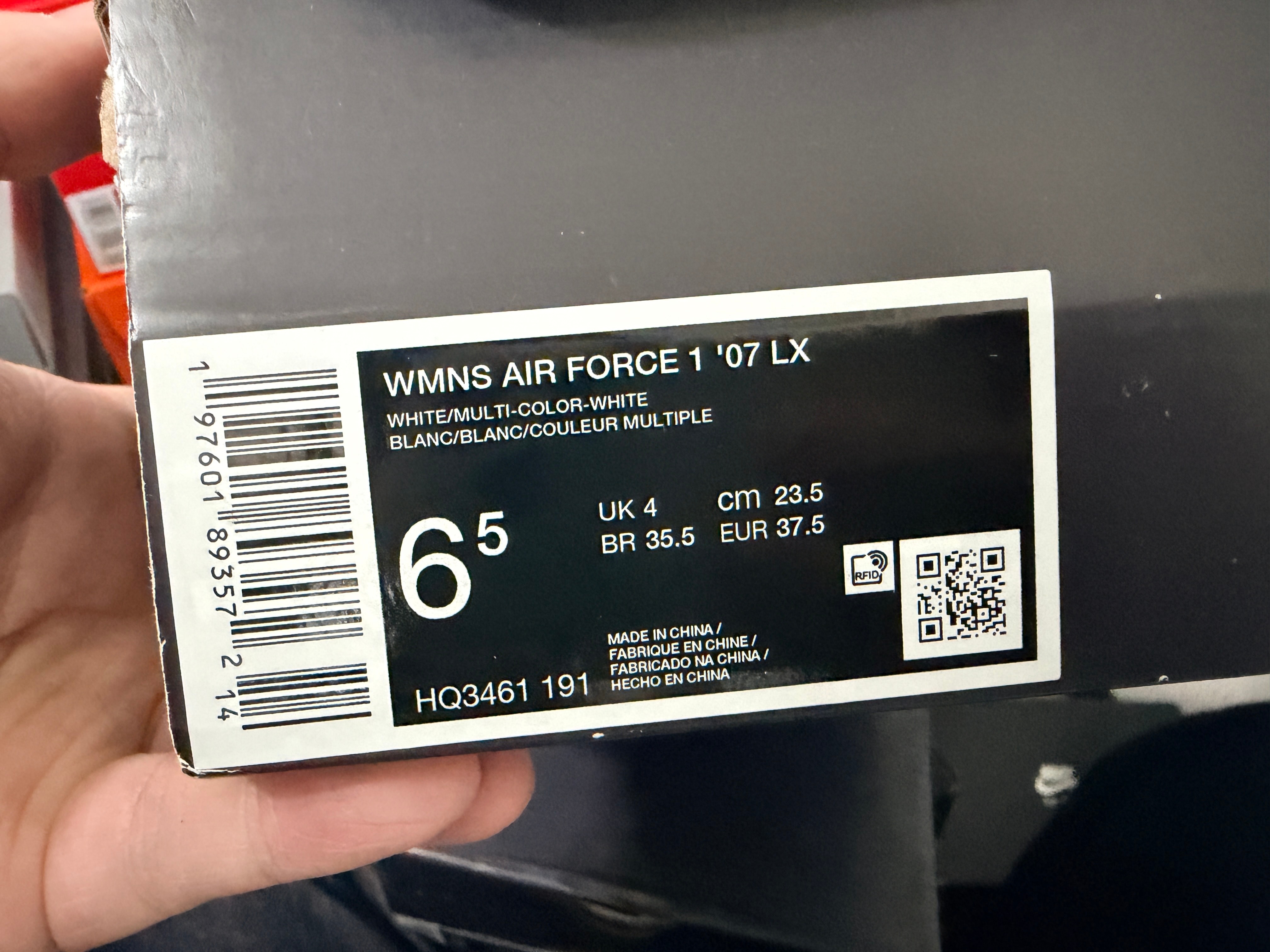 Nike Women's Air Force 1 '07 LX "White/Cool Grey/Multi Color"