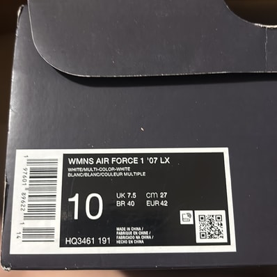 Nike Women's Air Force 1 '07 LX "White/Cool Grey/Multi Color"