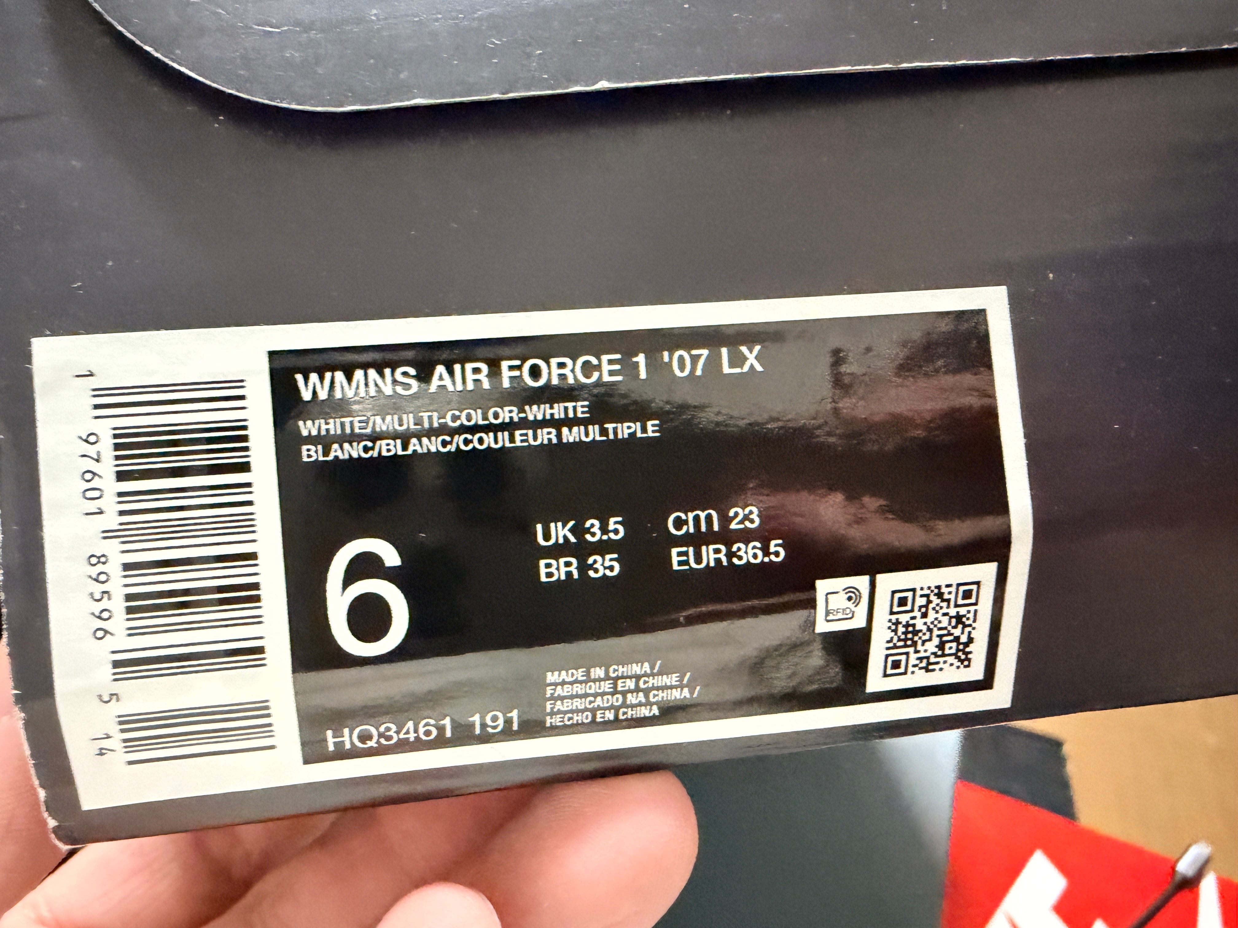 Nike Women's Air Force 1 '07 LX "White/Cool Grey/Multi Color"