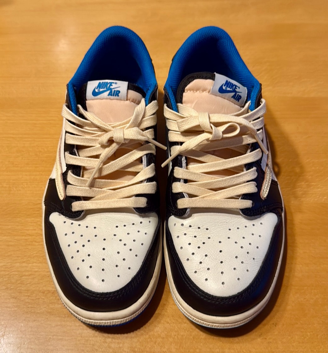 Travis Scott × fragment design × Nike Air Jordan 1 Low OG SP "Military Blue"