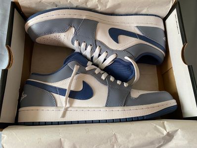Nike Air Jordan 1 Low "White/Steel Blue"