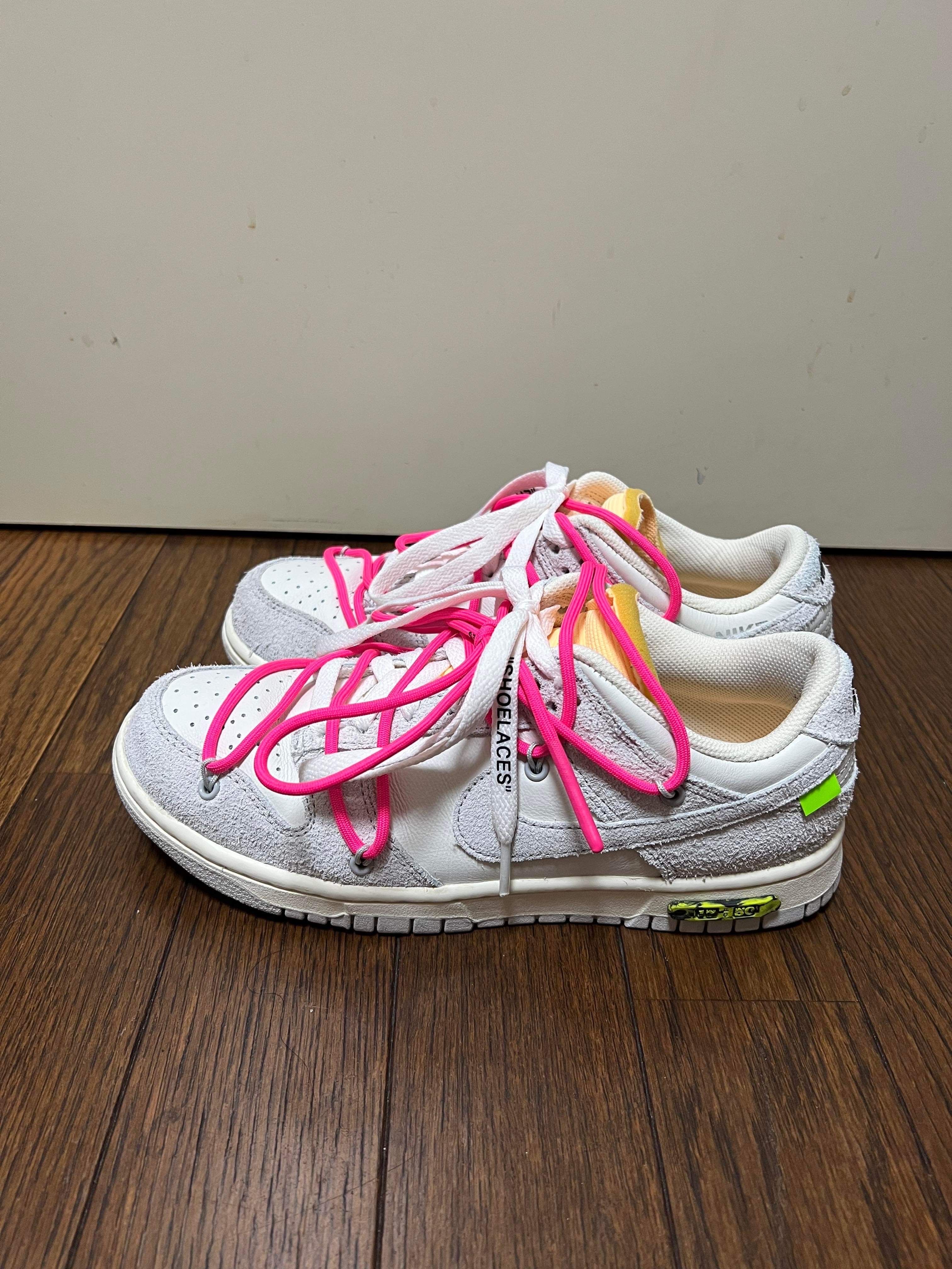 Off-White × Nike Dunk Low "Sail/Neutral Gray/Hyper Pink"