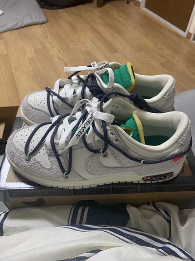 Off-White × Nike Dunk Low "Sail/Neutral Grey/Gridiron"
