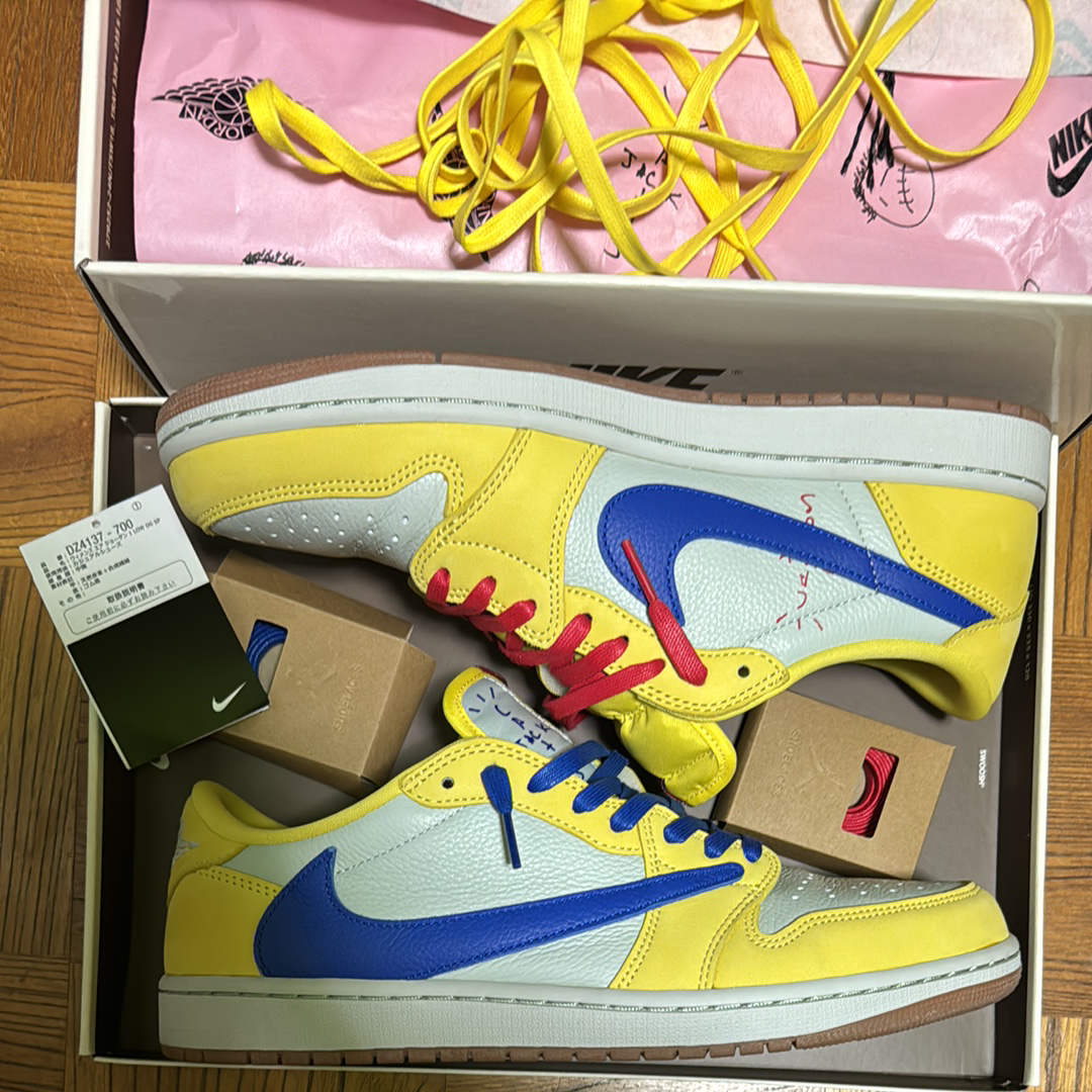 Travis Scott × Nike Women's Air Jordan 1 Retro Low OG "Canary"