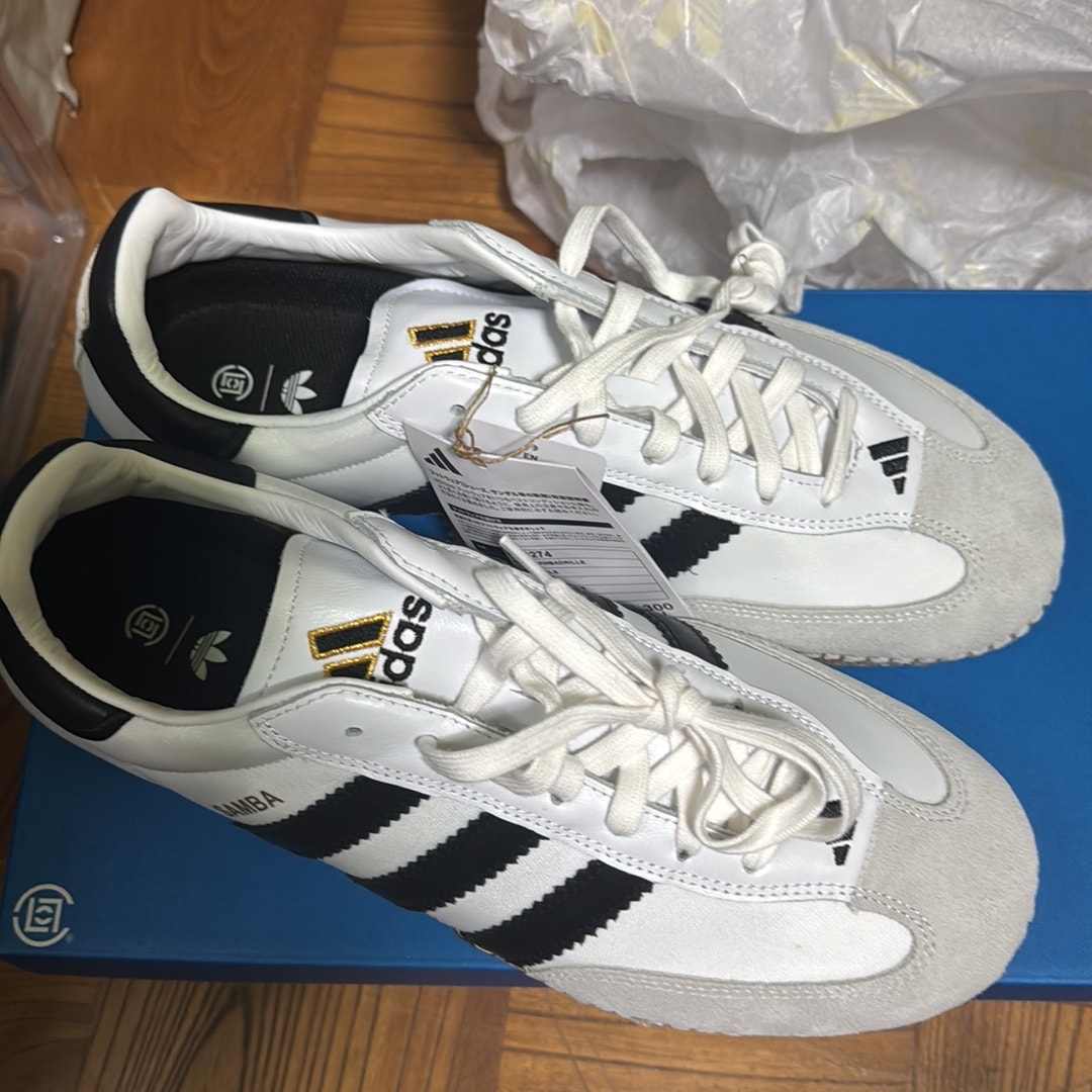 CLOT × adidas Samba "Cloud White/Core Black"