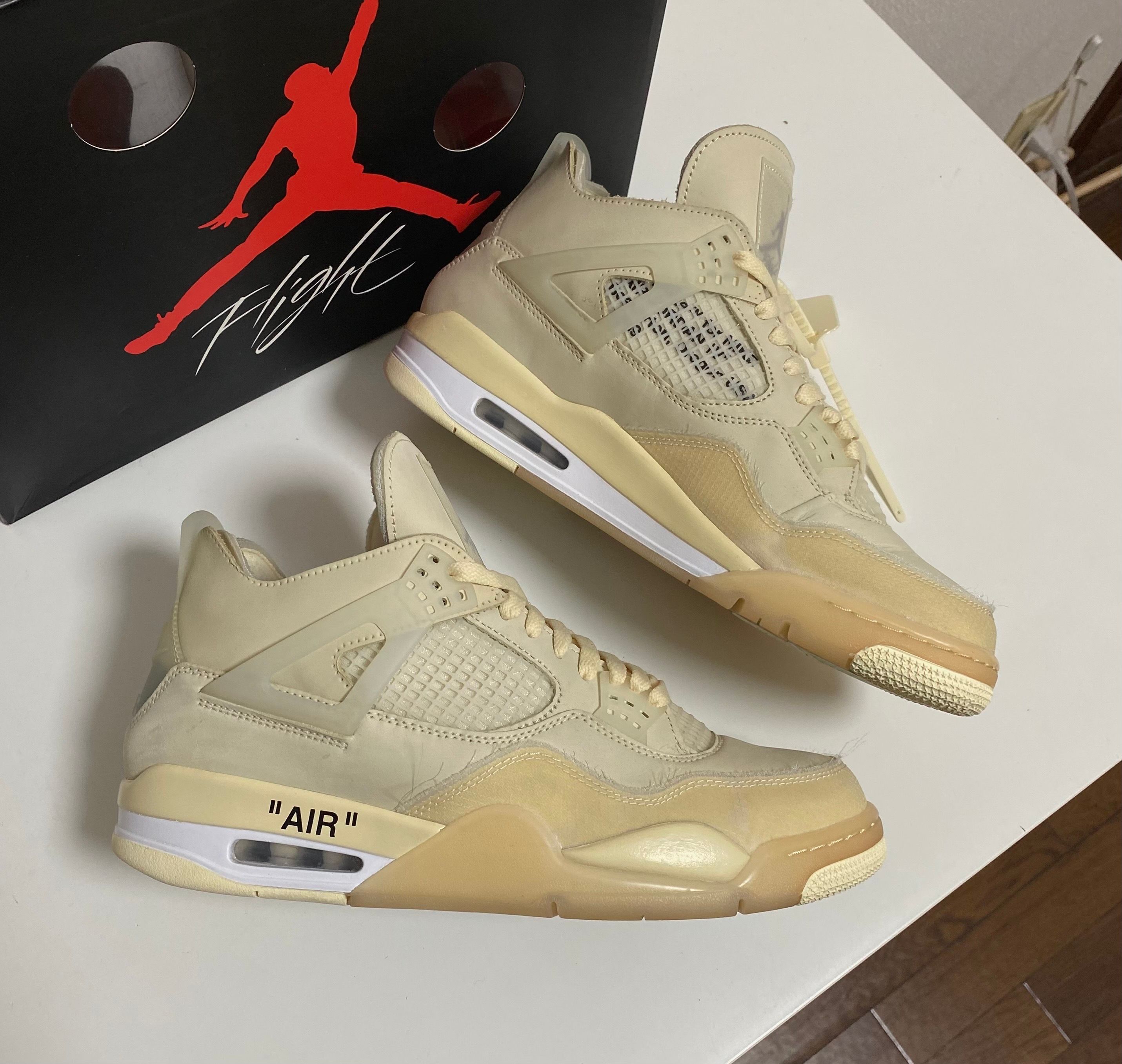 Off-White × Nike Women's Air Jordan 4 SP "Sail"