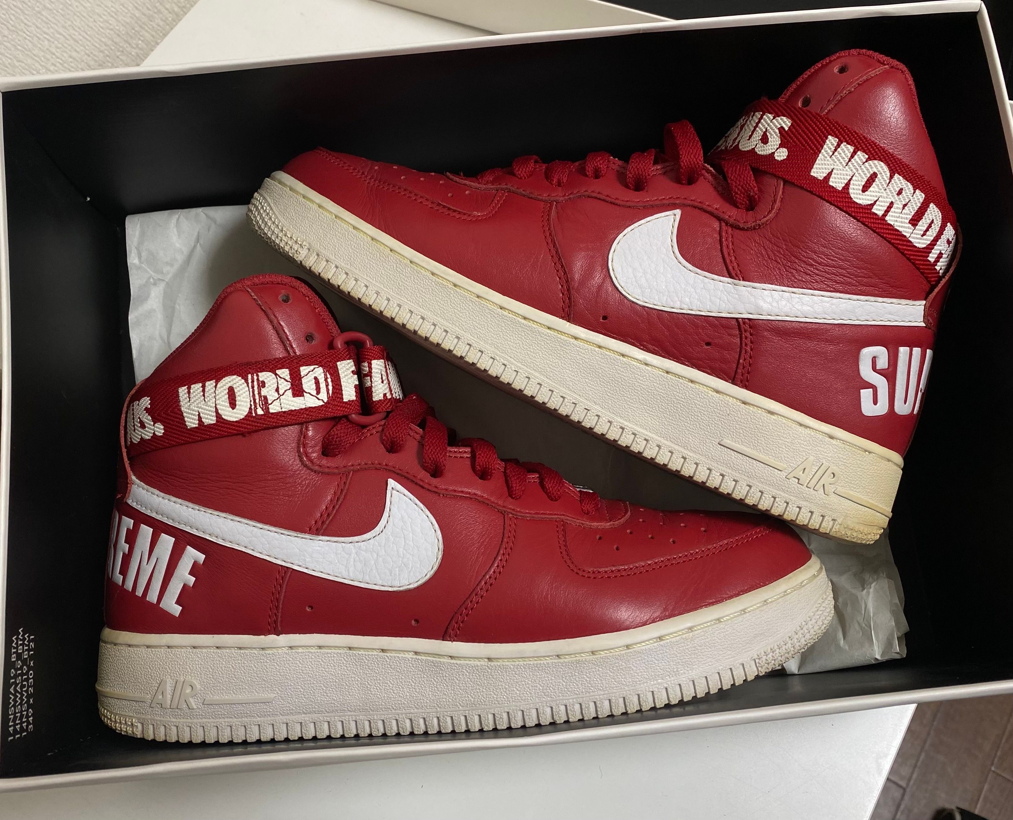 Supreme × Nike Air Force 1 High World Famous "Red"