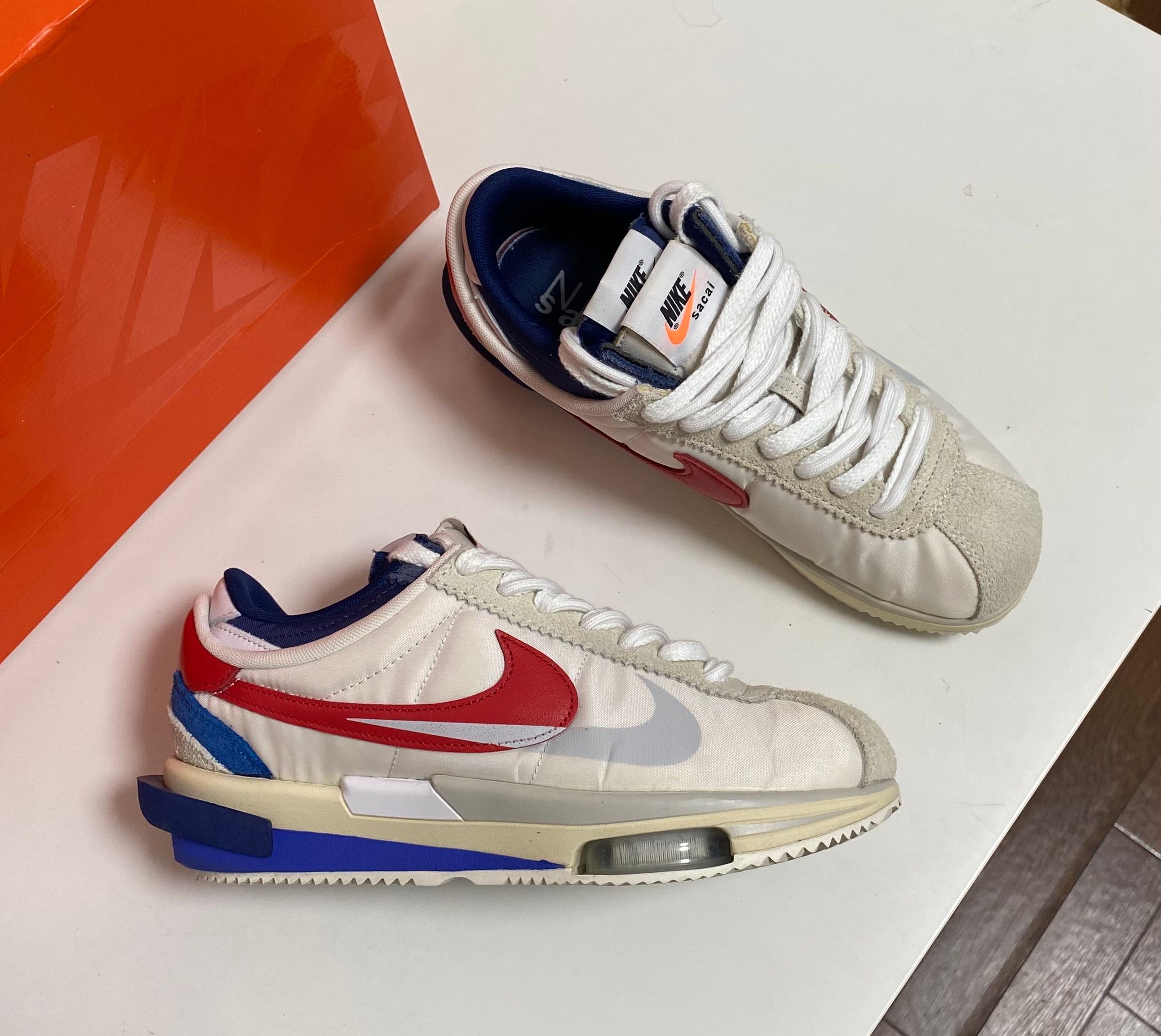 sacai × Nike Zoom Cortez "White and University Red"