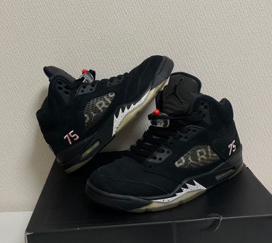 NIKE AIR JORDAN 5 PARIS SAINT-GERMAIN BLACK/CEMENT GREY