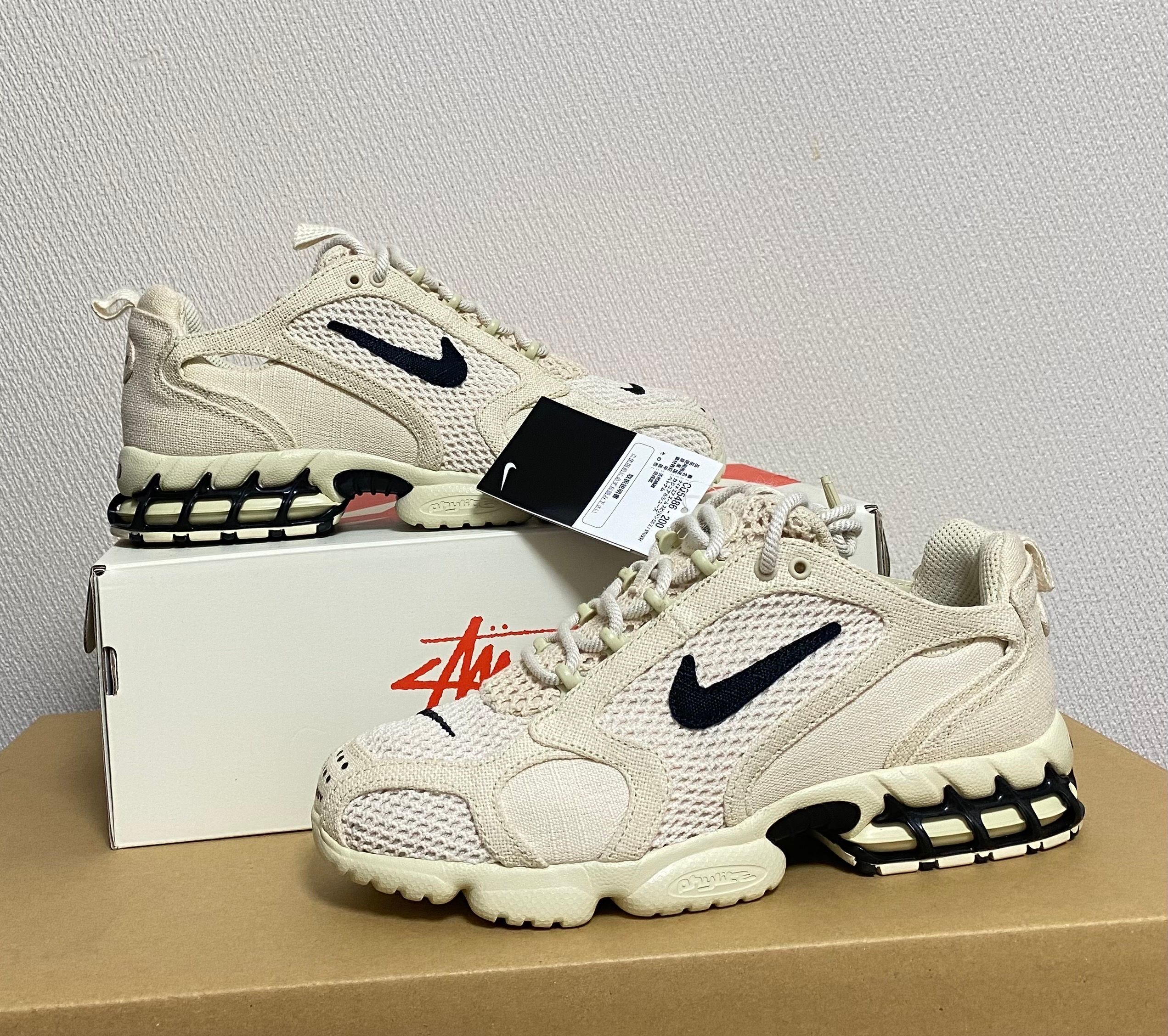 Stussy × Nike Air Zoom Spiridon CG 2 "Fossil/Black"