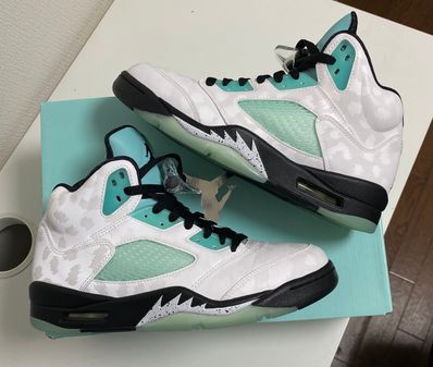 Nike Air Jordan 5 "White/Black/Island Green"