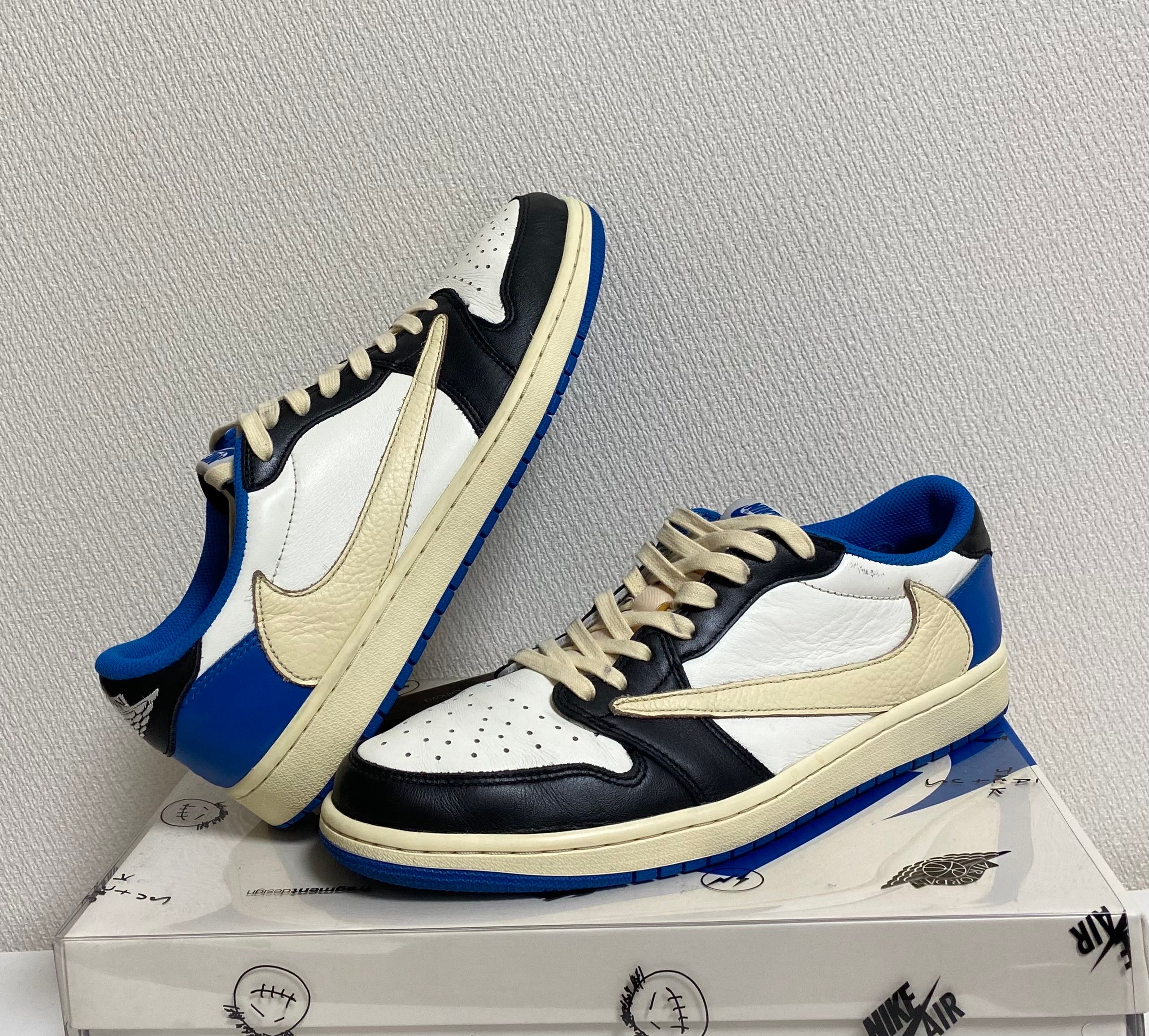 Travis Scott × fragment design × Nike Air Jordan 1 Low OG SP "Military Blue"
