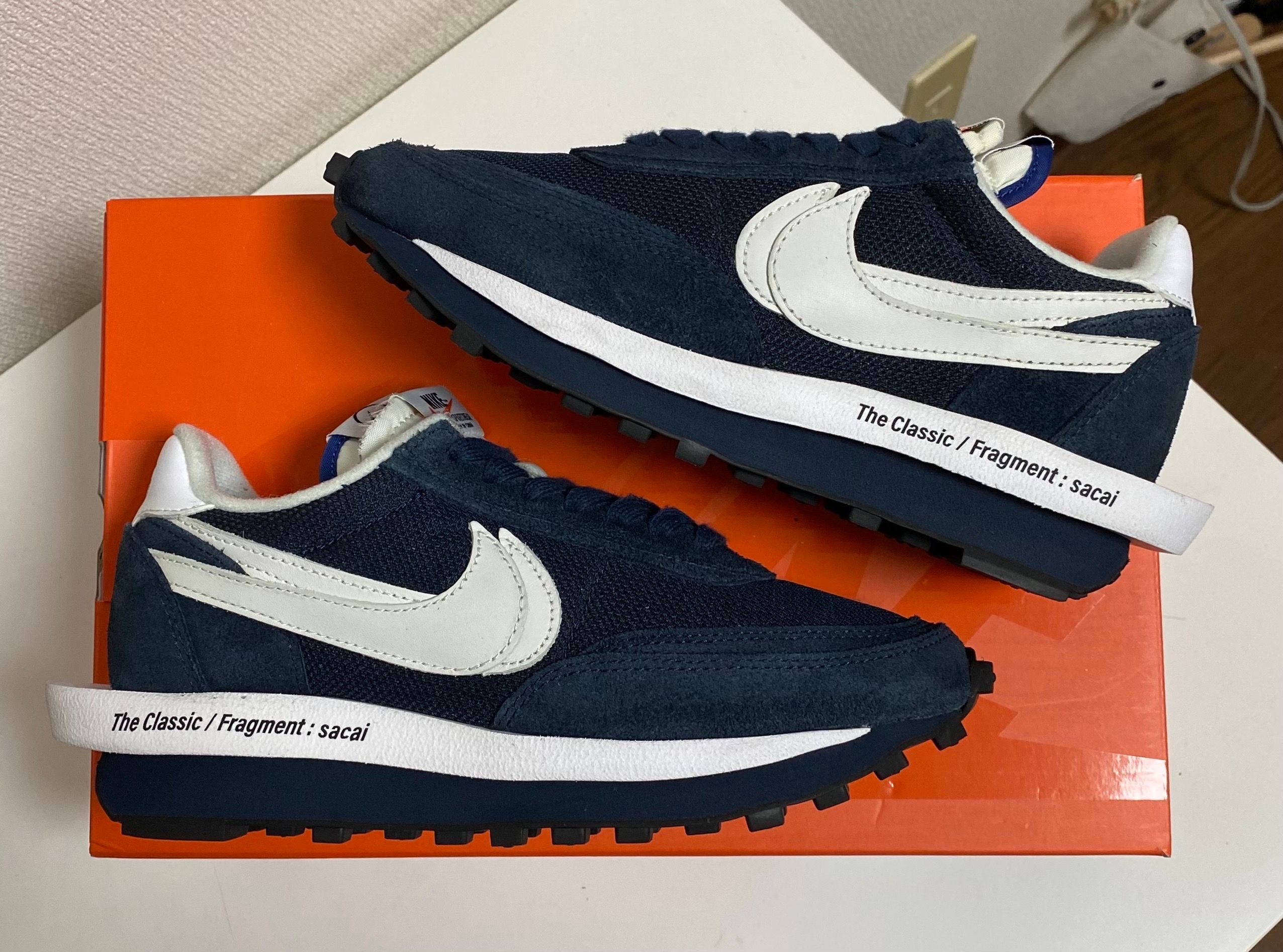 Fragment × sacai × Nike LD Waffle "Blackended Blue"