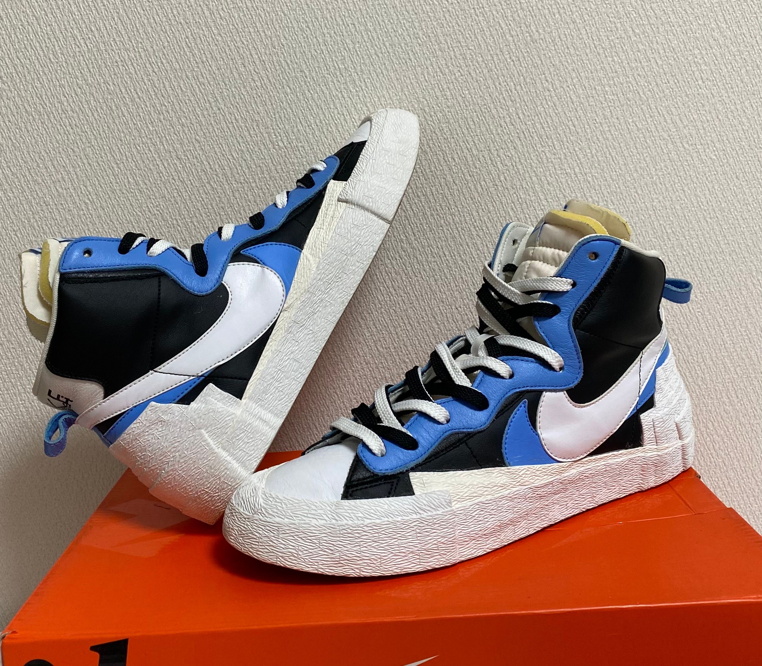 sacai × NIKE BLAZER MID "BLACK / BLUE"