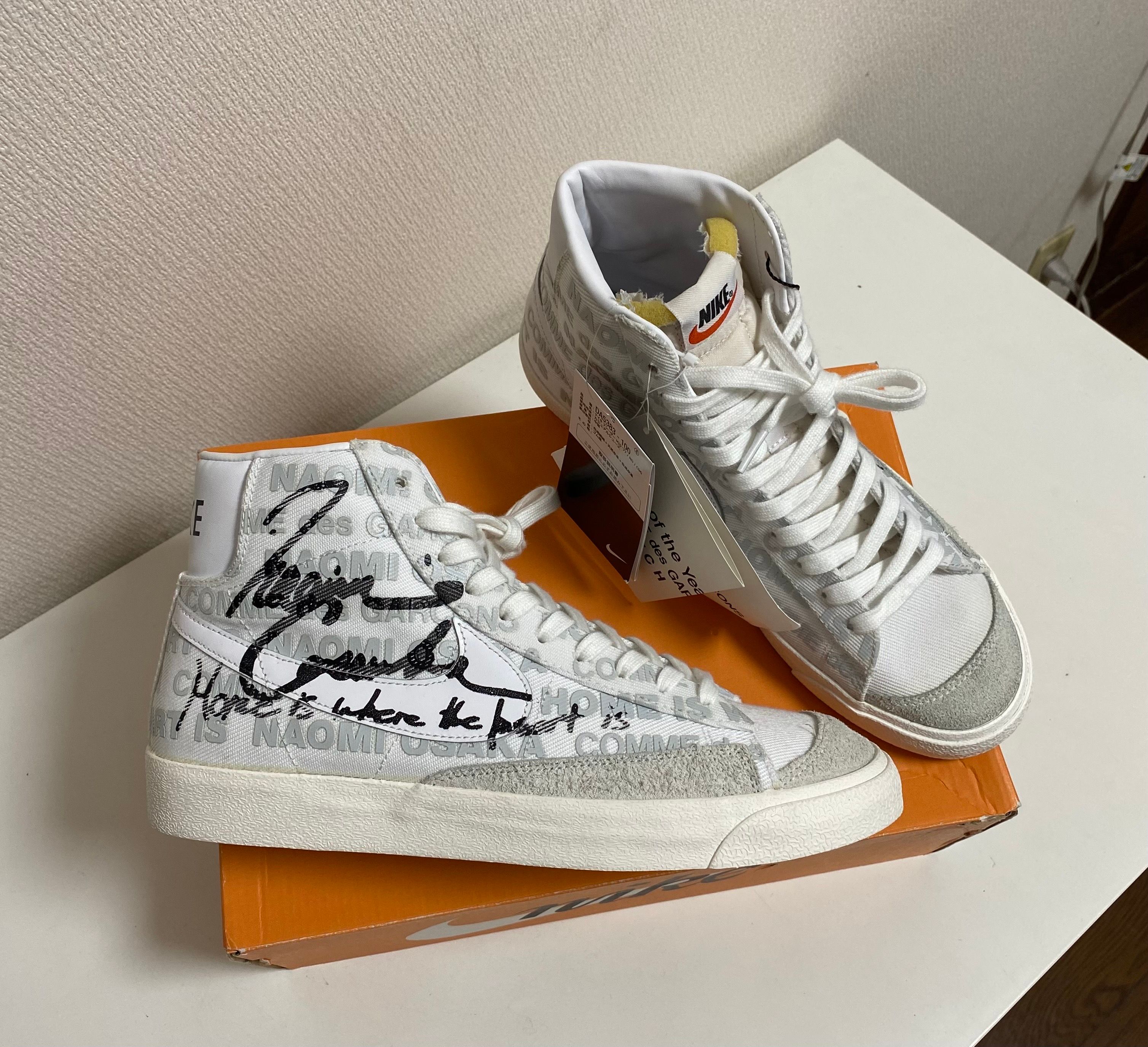 NAOMI OSAKA × COMME des GARCONS HOMME × NIKE BLAZER MID VNTG '77 "WHITE"