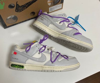 Off-White × Nike Dunk Low "Sail/Neutral Gray"