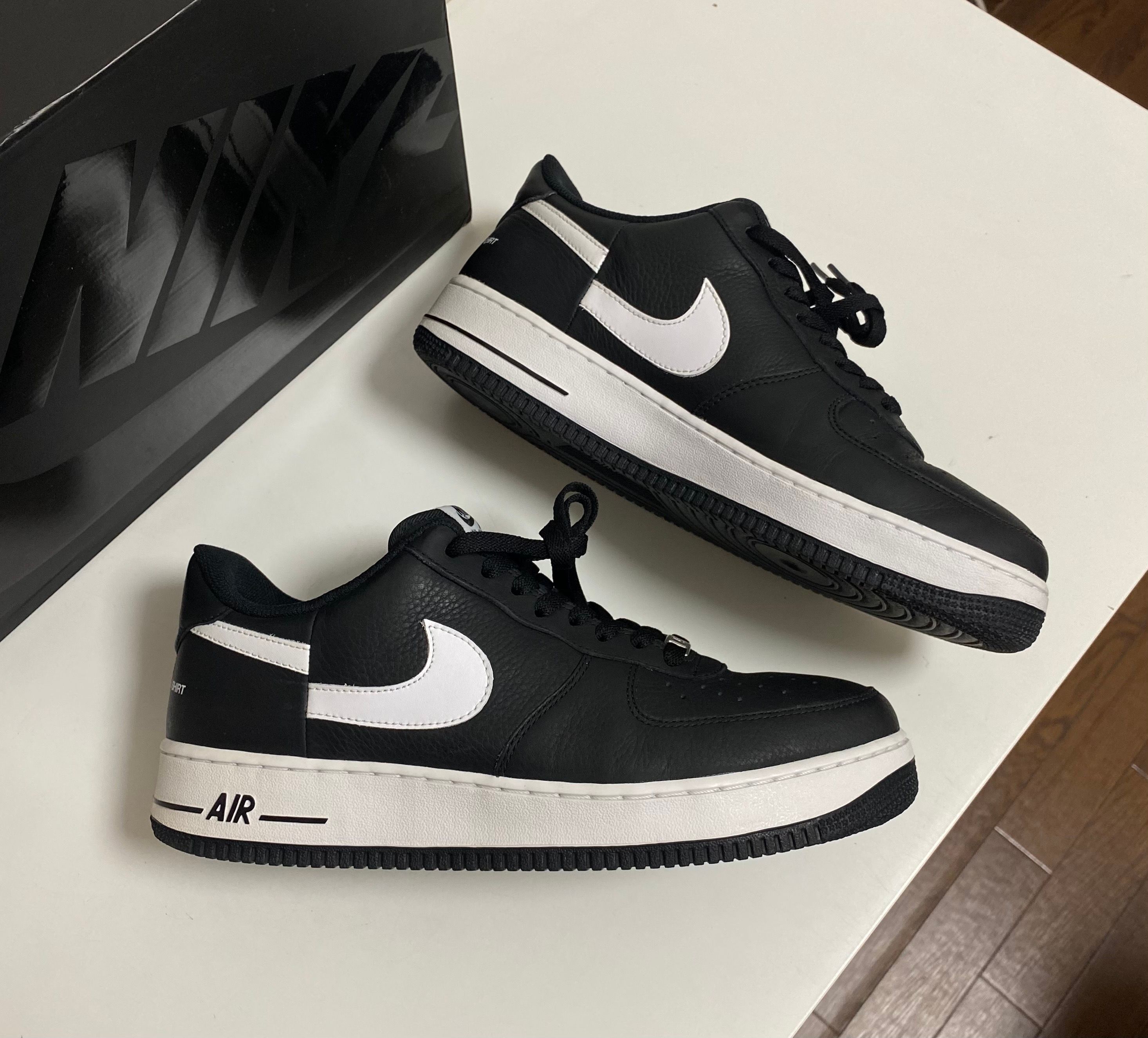 Supreme × COMME des GARCONS SHIRT × Nike Air Force 1 Low "Black/White" (2018)