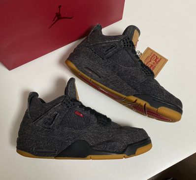 Nike × Levi's Air Jordan 4 "Black Denim" (Tag: ®)