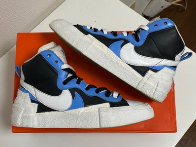 sacai × NIKE BLAZER MID "BLACK / BLUE"