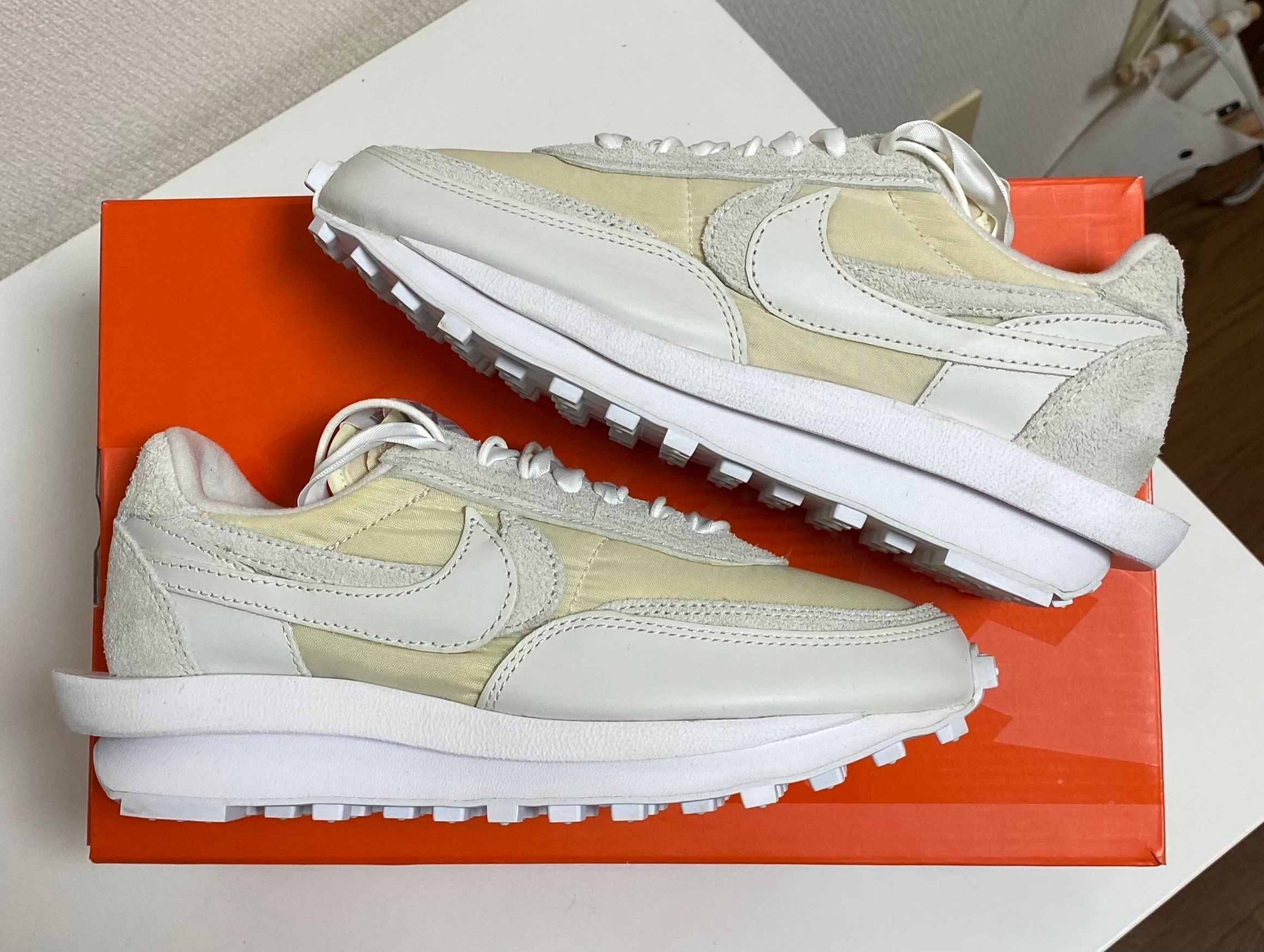 sacai × Nike LDV Waffle "Triple White"