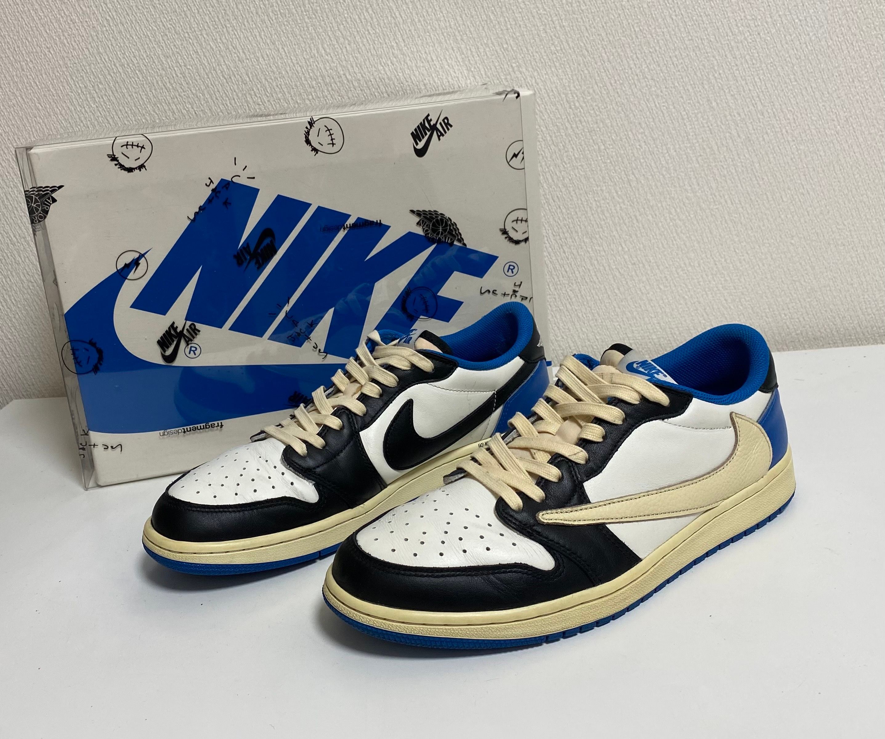 Travis Scott × fragment design × Nike Air Jordan 1 Low OG SP "Military Blue"