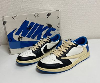 Travis Scott × fragment design × Nike Air Jordan 1 Low OG SP "Military Blue"