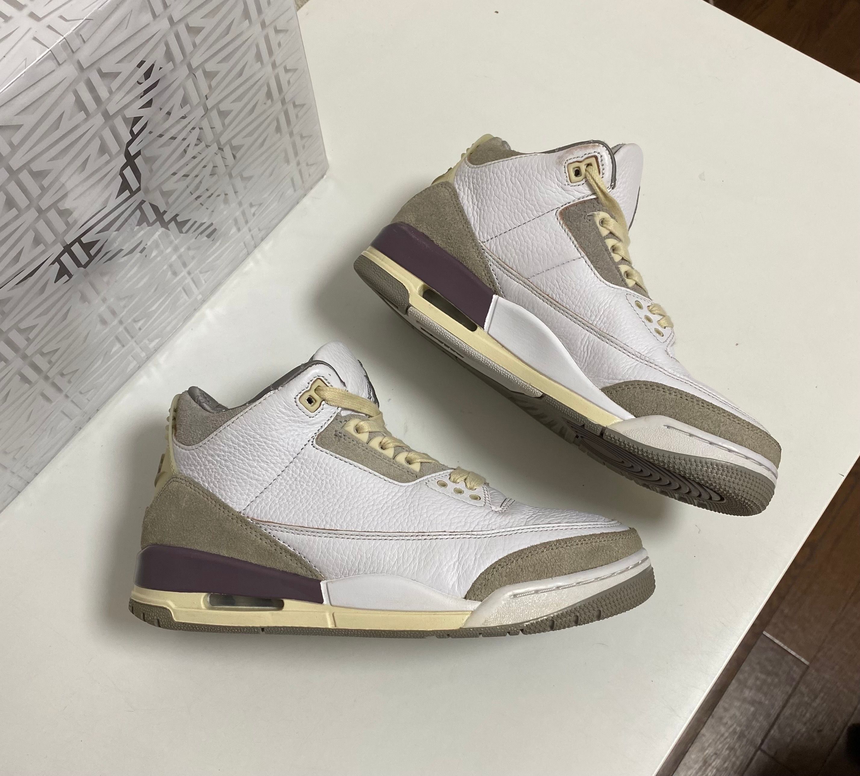 A Ma Maniere × Nike Women's Air Jordan 3 Retro SP "White/Medium Grey Violet Ore"