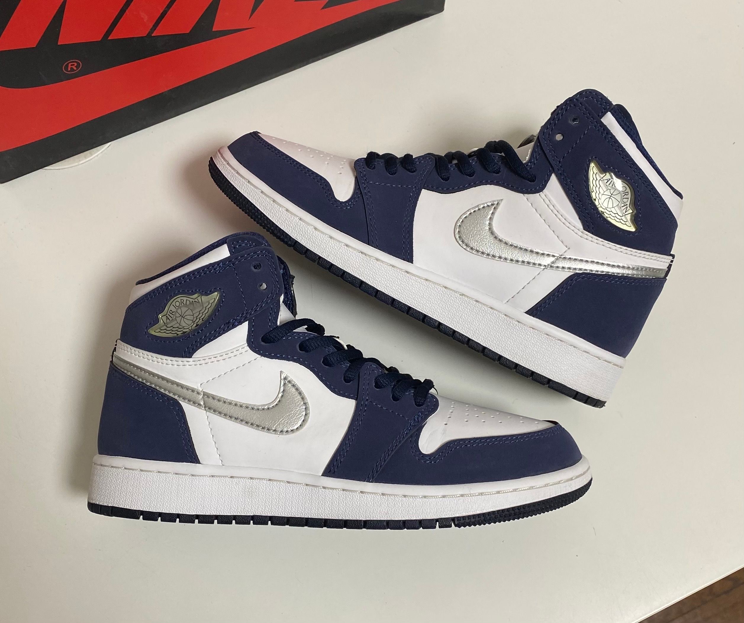 Nike GS Air Jordan 1 High OG CO.JP "Midnight Navy" (2020)(ブリーフケースなし)
