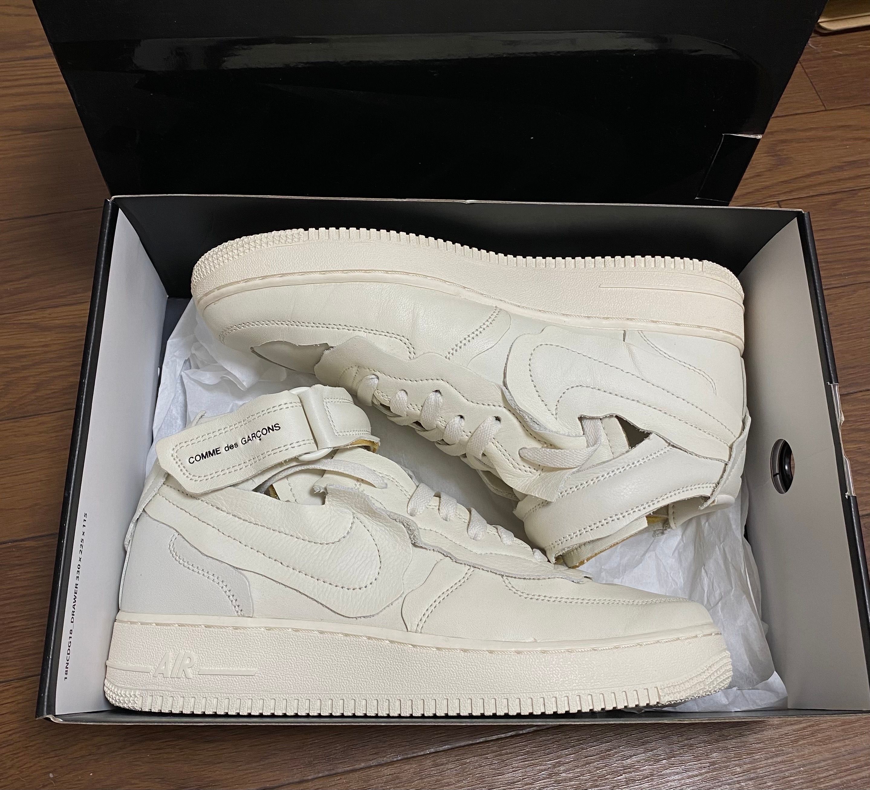 COMME des GARCONS × Nike Air Force 1 Mid "White" 