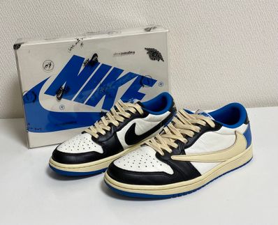 Travis Scott × fragment design × Nike Air Jordan 1 Low OG SP "Military Blue"