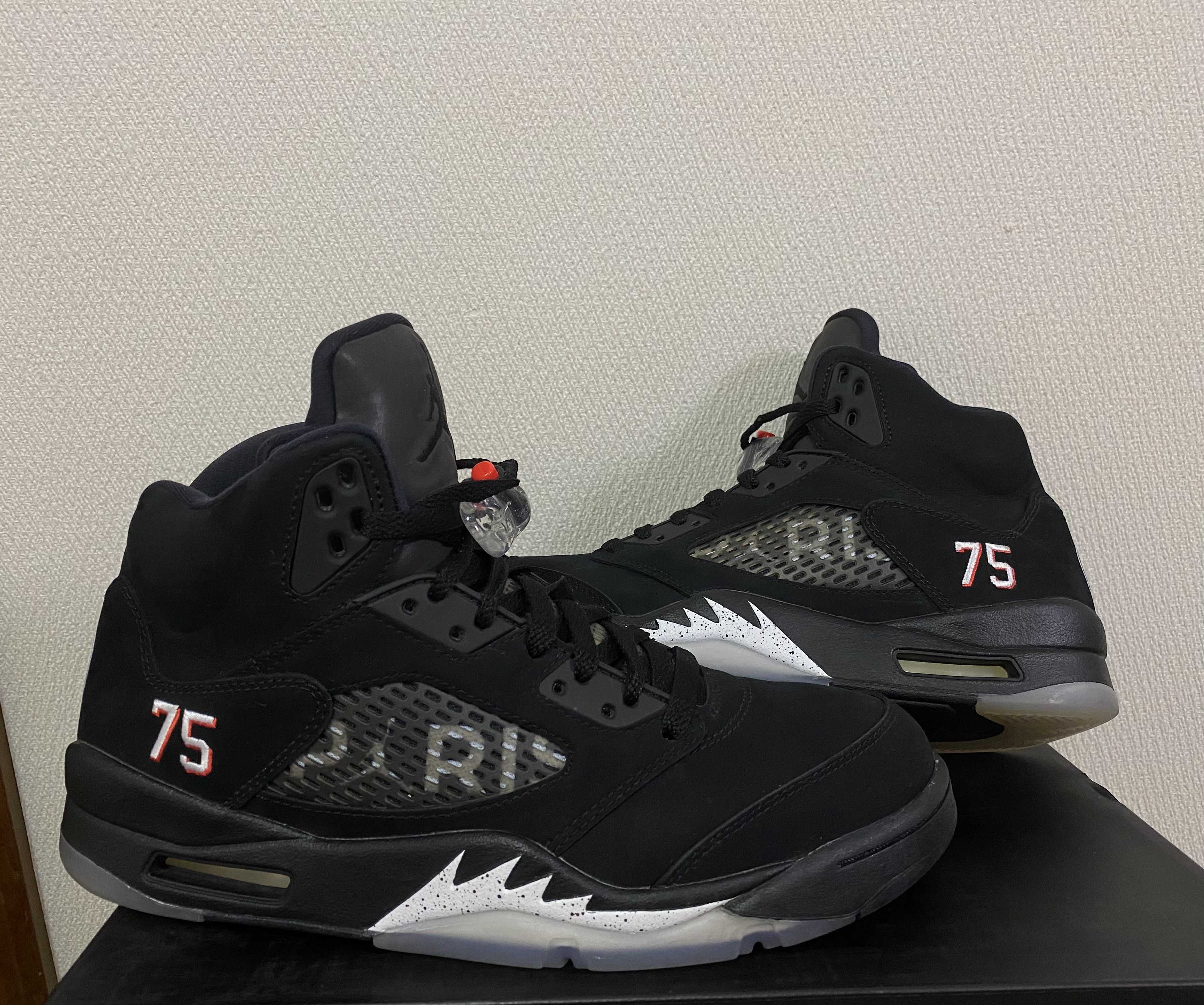 NIKE AIR JORDAN 5 PARIS SAINT-GERMAIN BLACK/CEMENT GREY