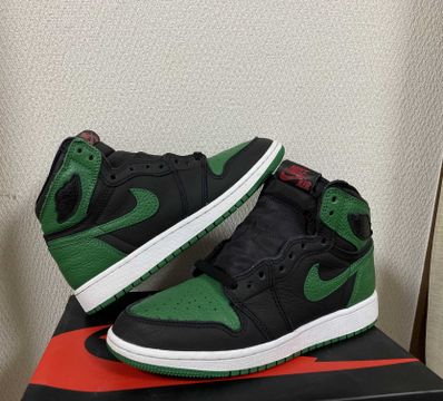 NIKE AIR JORDAN 1 RETRO HIGH OG GS "BLACK/PINE GREEN"