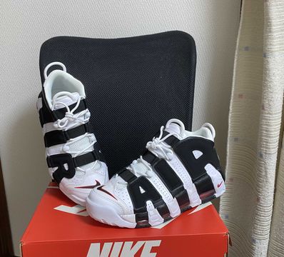 NIKE AIR MORE UPTEMPO "WHITE/BLACK/UNIVERSITY RED"(2020)