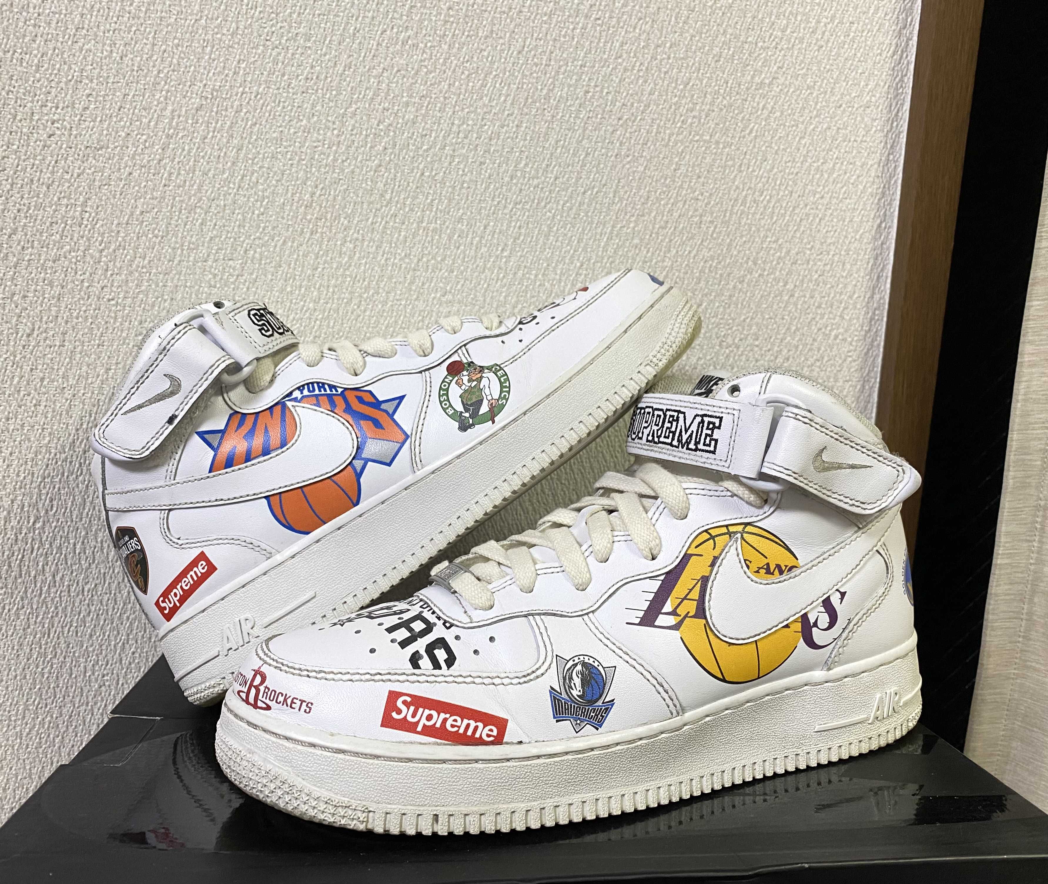 Supreme × NBA × Nike Air Force 1 Mid '07 "White"
