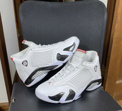 Supreme × Nike Air Jordan 14 Retro "White/University Red"