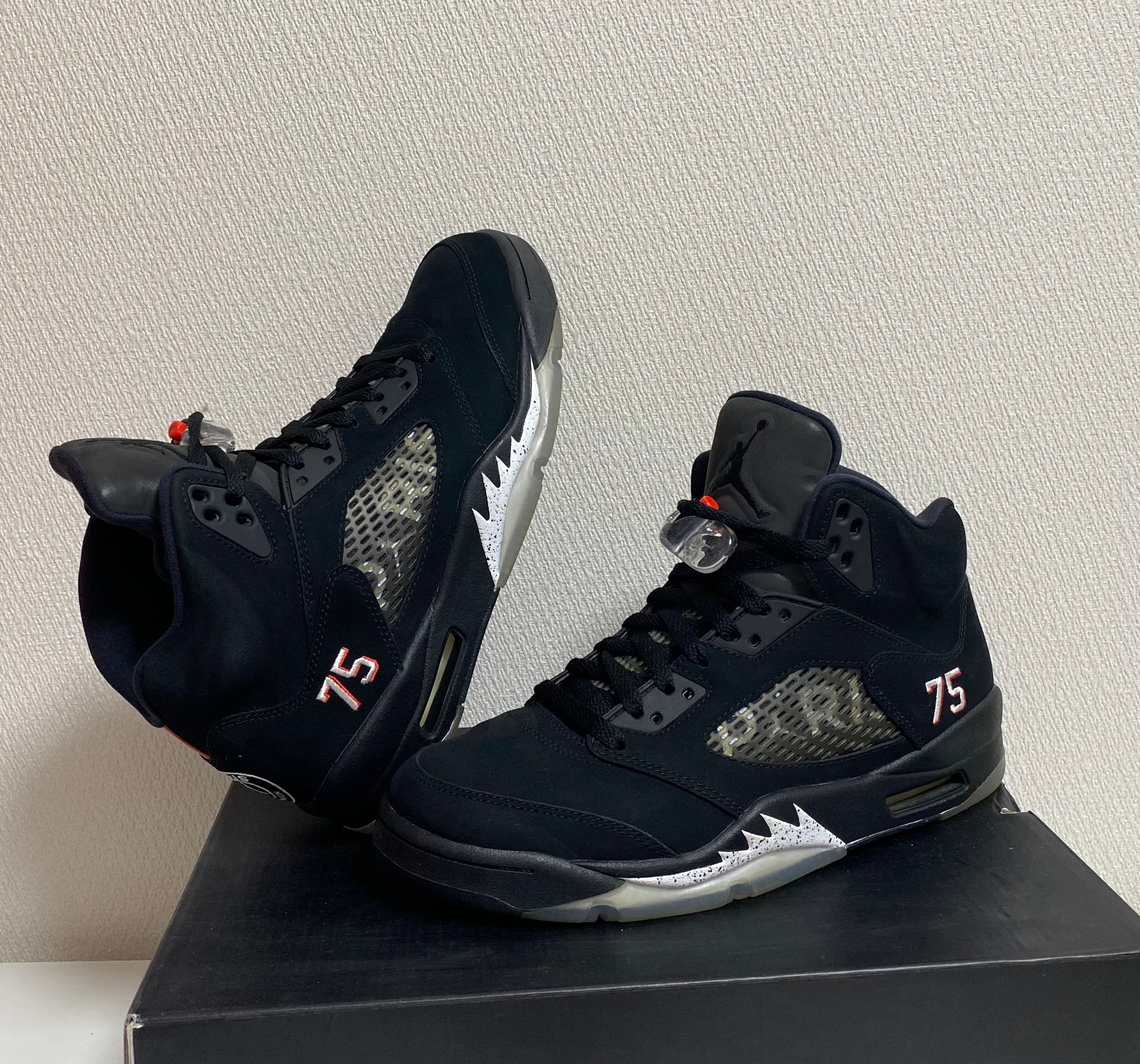 NIKE AIR JORDAN 5 PARIS SAINT-GERMAIN BLACK/CEMENT GREY