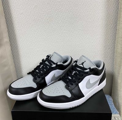 NIKE AIR JORDAN 1 LOW "BLACK/LIGHT SMOKE GREY"