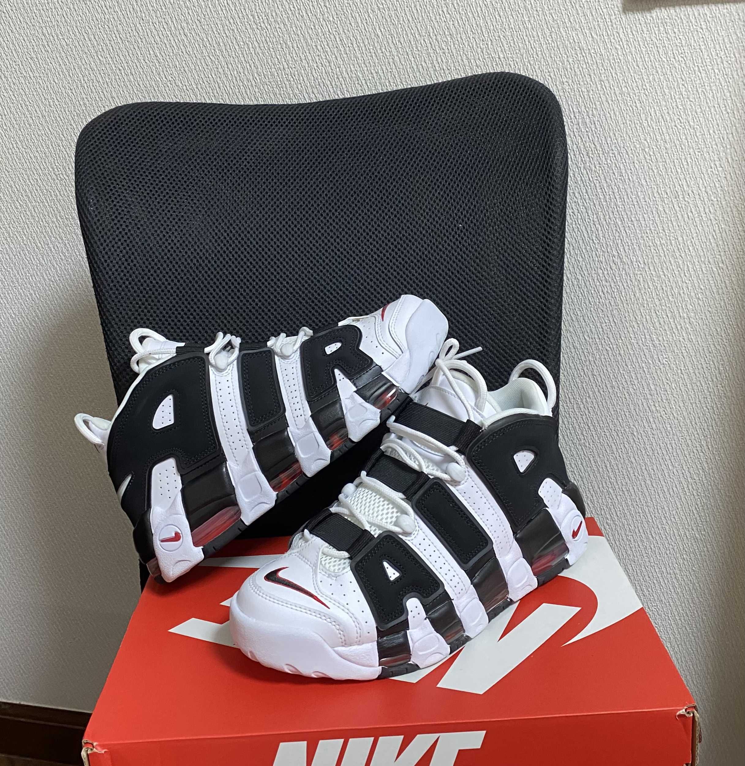 NIKE AIR MORE UPTEMPO "WHITE/BLACK/UNIVERSITY RED"(2020)