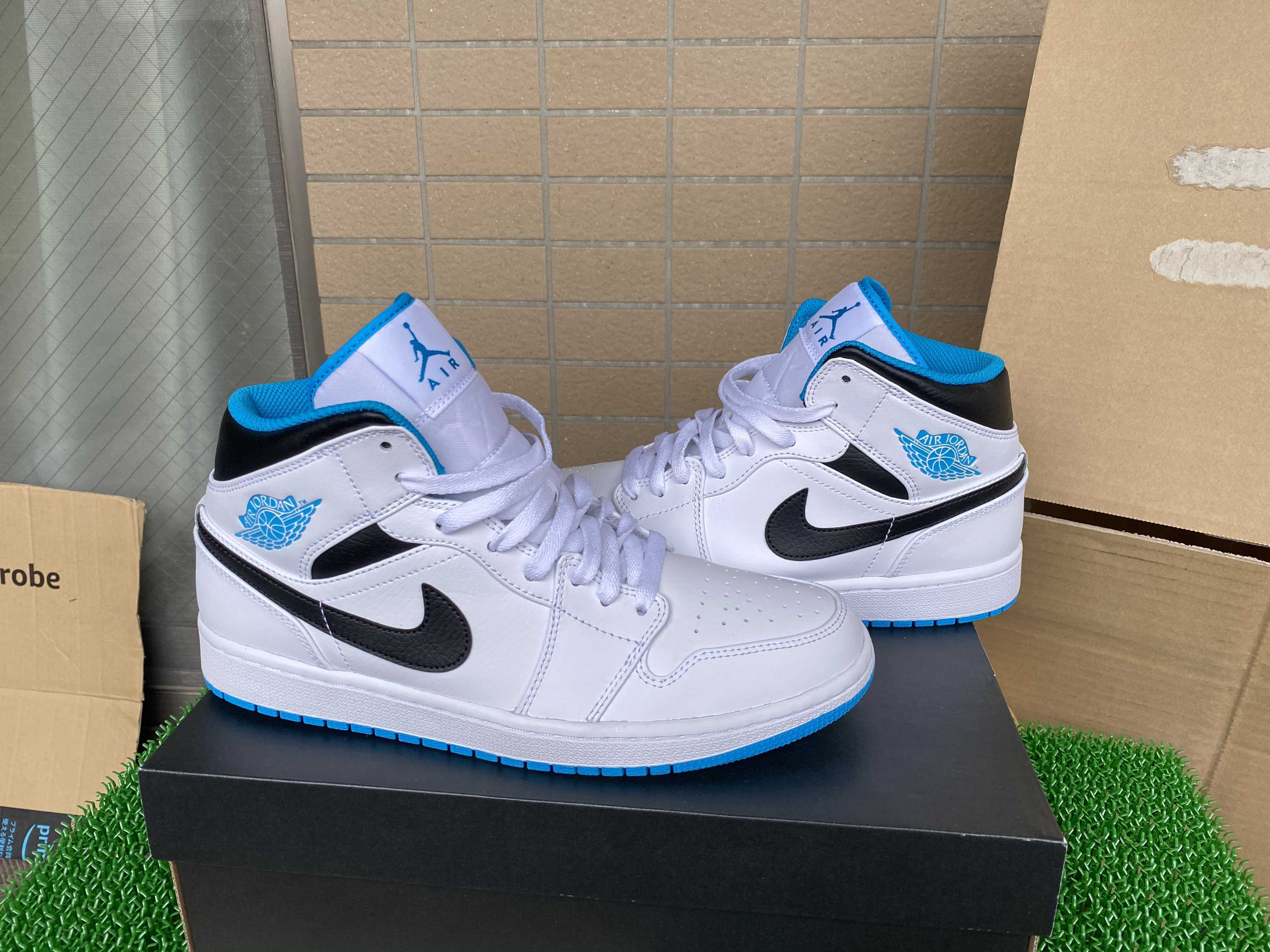Nike Air Jordan 1 Mid "White/Laser blue"