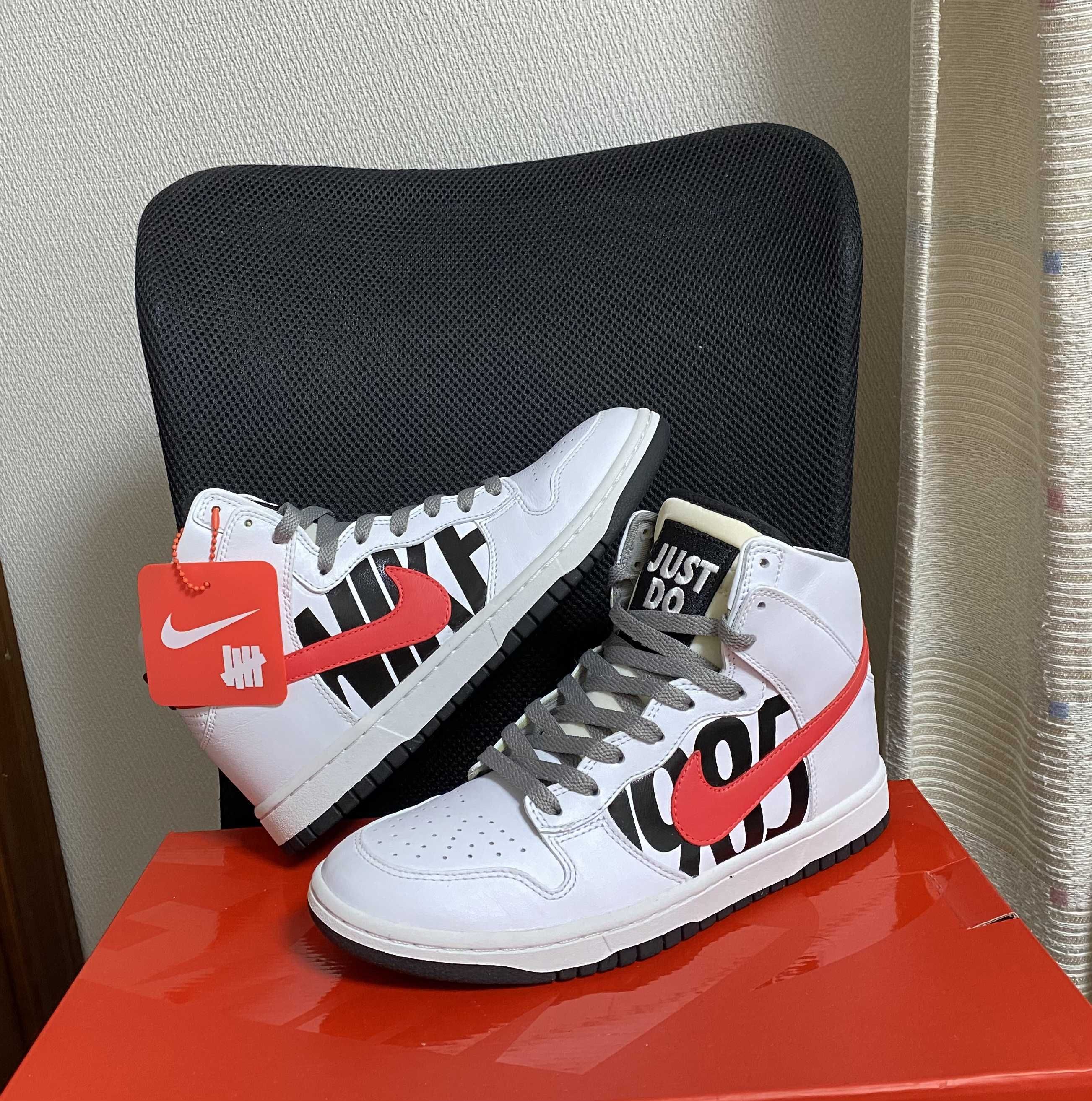UNDEFEATED × Nike Dunk Lux High "White Infrared"