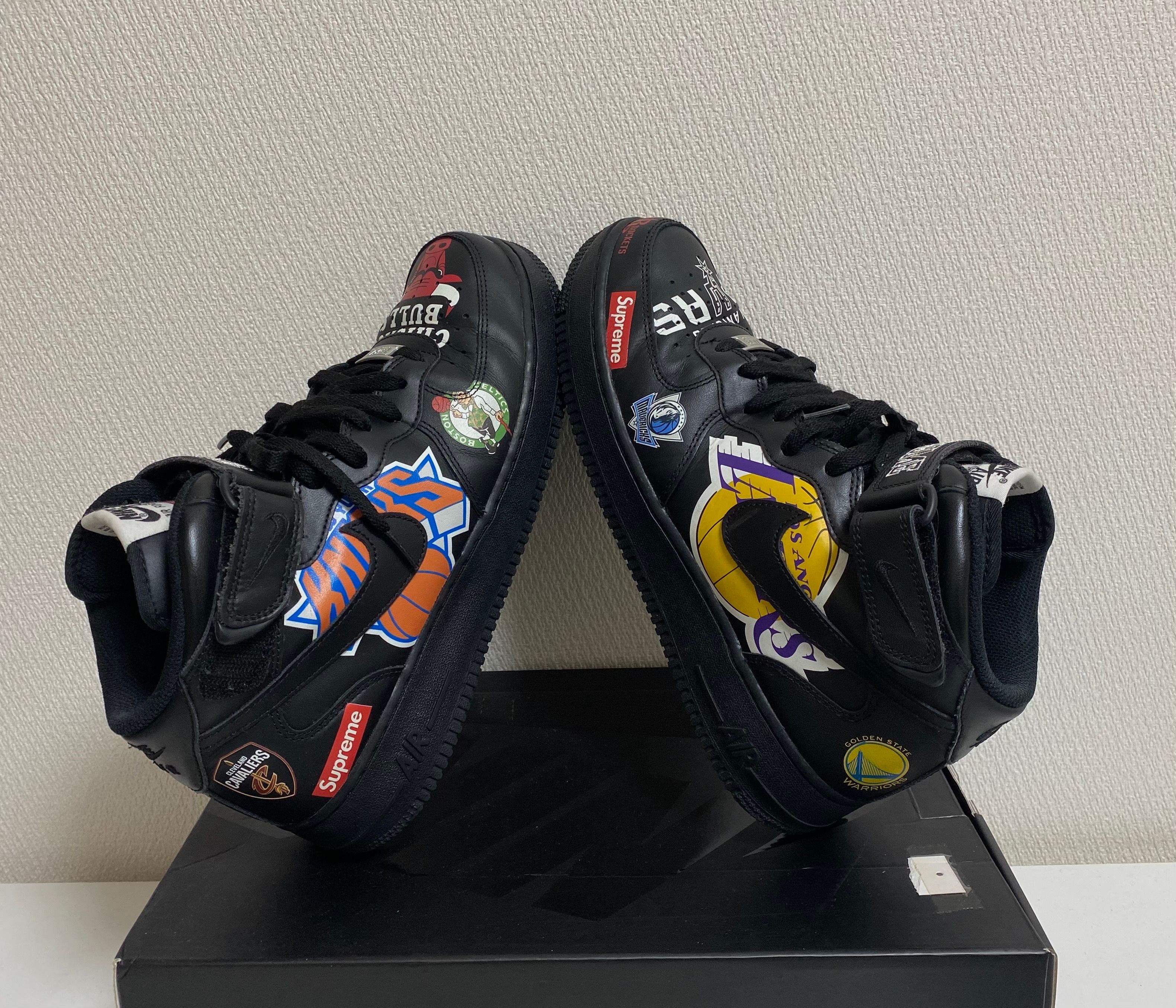 Supreme × NBA × Nike Air Force 1 Mid '07 "Black"