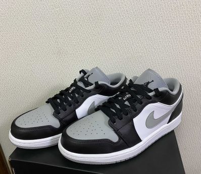 NIKE AIR JORDAN 1 LOW "BLACK/LIGHT SMOKE GREY"