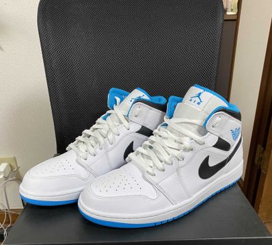 Nike Air Jordan 1 Mid "White/Laser blue"
