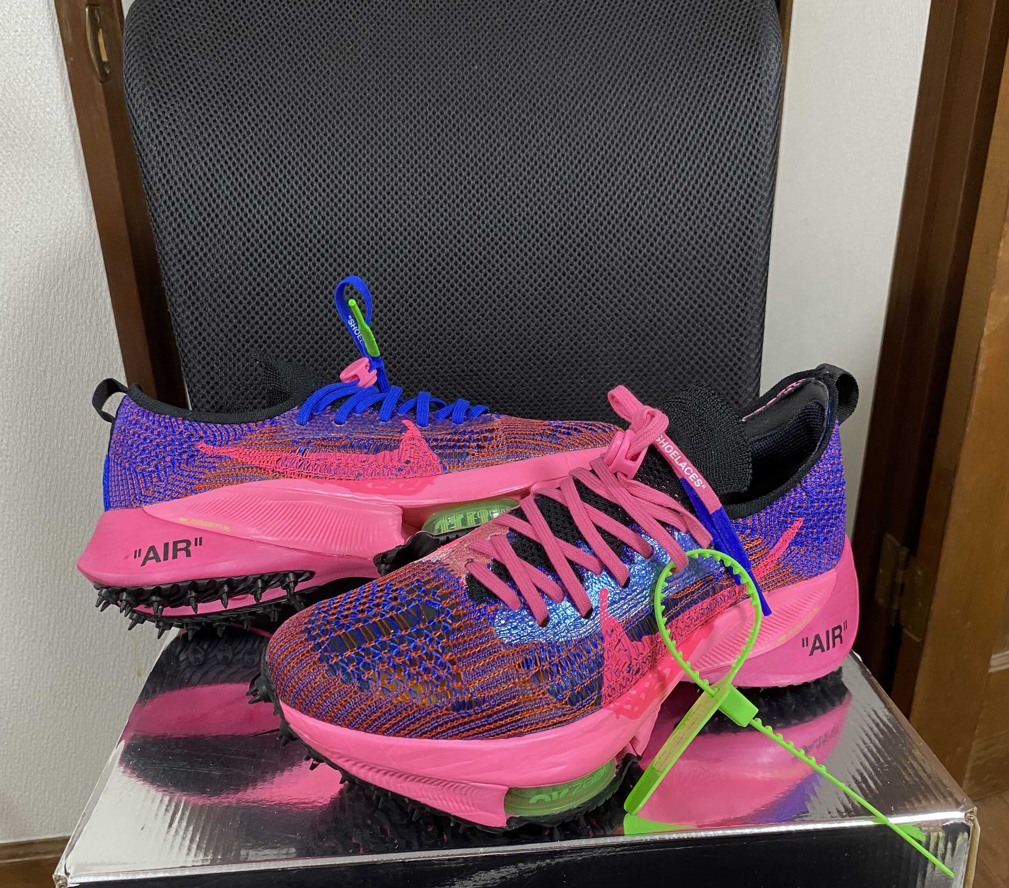 Off-White × Nike Air Zoom Tempo Next% Flyknit "Pink Glow"