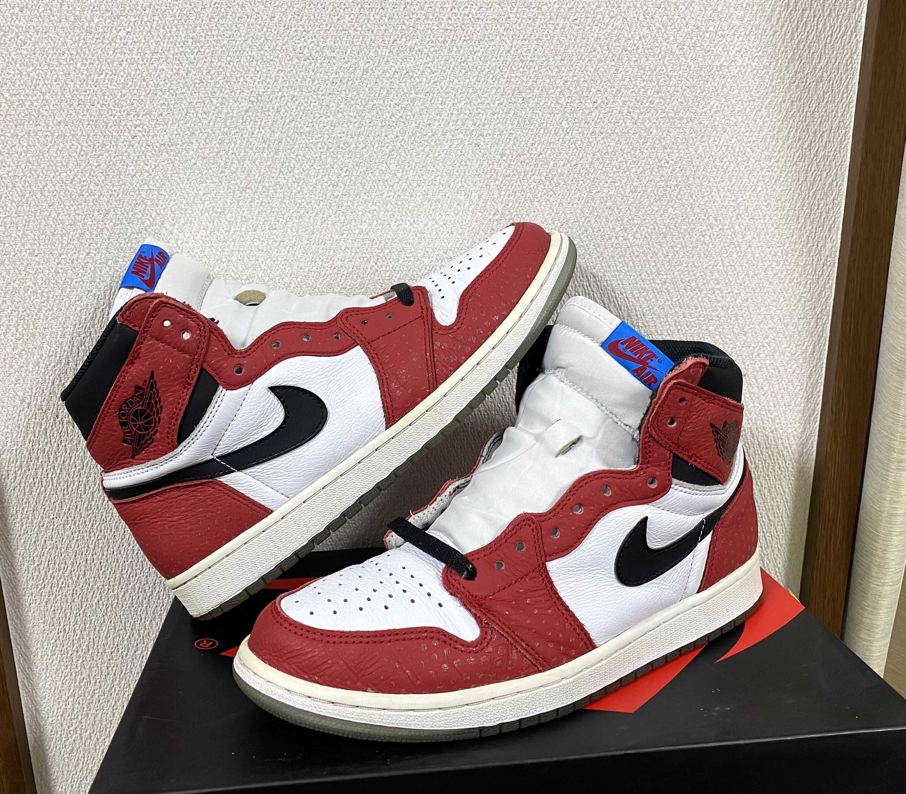 Spiderman × Nike Air Jordan 1 Origin Story "Gym Red/White/Photo Blue/Black"
